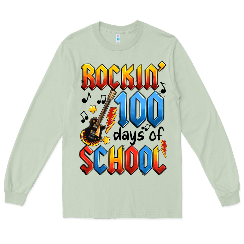 Rockin' 100 Days Of School Long Sleeve Tee by Artiststas | Teevron