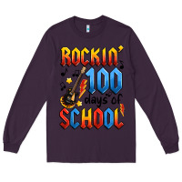 Plum rockin' 100 days of school Long Sleeve Tee - Artiststas