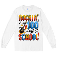 White rockin' 100 days of school Long Sleeve Tee - Artiststas