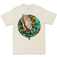 Bone western praying hands prayer rosary  faith cross Premium Tee - BarkalooDesign