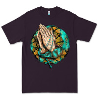 Plum western praying hands prayer rosary  faith cross Premium Tee - BarkalooDesign