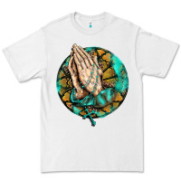 White western praying hands prayer rosary  faith cross Premium Tee - BarkalooDesign
