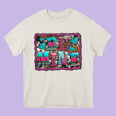 Be Mine Western Valentine's Day Heavy Core Tee Designed By Adodesignshop