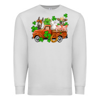 Dove Grey St. Patrick's farm animals and truck Premium Sweatshirt - OliviaCreatesArt