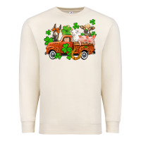 Sandshell St. Patrick's farm animals and truck Premium Sweatshirt - OliviaCreatesArt