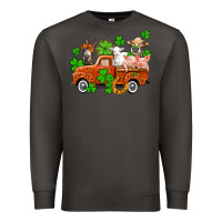 Smoke St. Patrick's farm animals and truck Premium Sweatshirt - OliviaCreatesArt