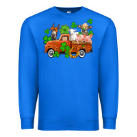 True Royal St. Patrick's farm animals and truck Premium Sweatshirt - OliviaCreatesArt