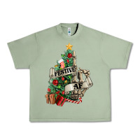 Oil Green Festive af Christmas middle finger Urban Heavy Tee - NancyCooperArtShop