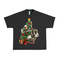 Pigment Black Festive af Christmas middle finger Urban Heavy Tee - NancyCooperArtShop