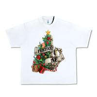 White Festive af Christmas middle finger Urban Heavy Tee - NancyCooperArtShop