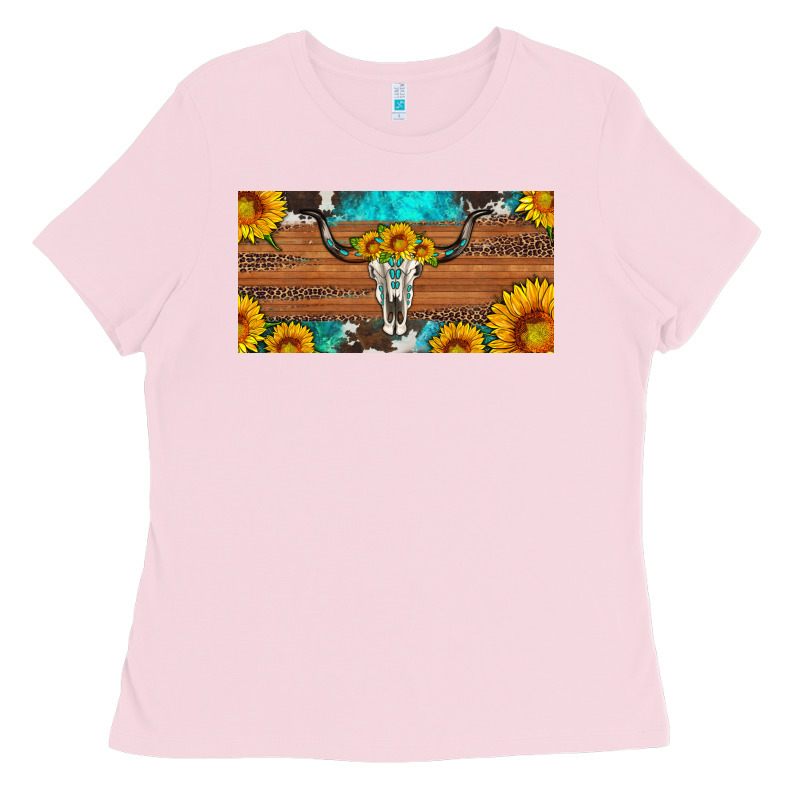 Longhorn Bull Skull License Plate Ladies Tee by Artiststas | Teevron