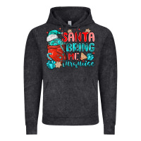 Vintage Black santa bring me turquoise Vintage Hoodie - MaliasSmallBusiness