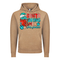 Vintage Coffee santa bring me turquoise Vintage Hoodie - MaliasSmallBusiness