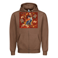 Chestnut wizard boy with magic items Zipper Hoodie - TumblerDesignByShophia