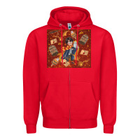 Red wizard boy with magic items Zipper Hoodie - TumblerDesignByShophia