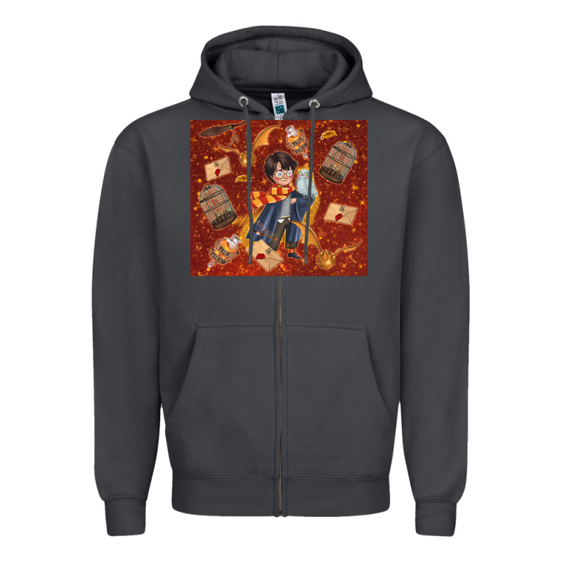 Wizard Boy With Magic Items Zipper Hoodie by TumblerDesignByShophia | Teevron