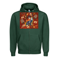Sports Green wizard boy with magic items Zipper Hoodie - TumblerDesignByShophia