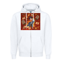 White wizard boy with magic items Zipper Hoodie - TumblerDesignByShophia