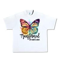 White transformed by god's love Urban Heavy Tee - JahusDesignShop