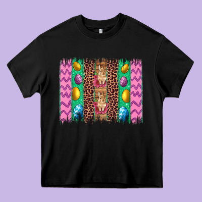 Easter Leopard Egg Bunny Brush Stroke Heavy Core Tee Designed By Artiststas