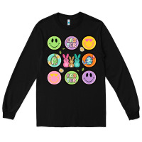 Black easter day smiley faces Long Sleeve Tee - Artiststas