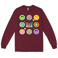 Easter Day Smiley Faces Long Sleeve Tee | Teevron