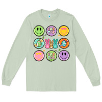 Matcha easter day smiley faces Long Sleeve Tee - Artiststas