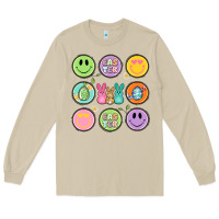 Mushroom easter day smiley faces Long Sleeve Tee - Artiststas