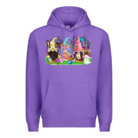 Purple Easter gnomes Easter Day Premium Hoodie - CowGirlArtShop