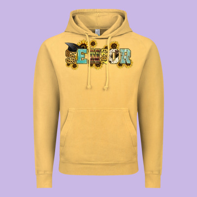 Senior 2023 Sunflower Vintage Hoodie Designed By Nancycooperartshop