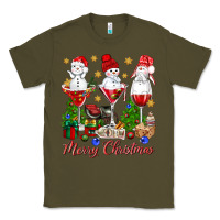 Army Green Merry Christmas wine and cocktails Classic Tee - NancyCooperArtShop