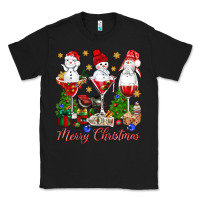 Black Merry Christmas wine and cocktails Classic Tee - NancyCooperArtShop