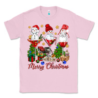 Bubblegum Pink Merry Christmas wine and cocktails Classic Tee - NancyCooperArtShop