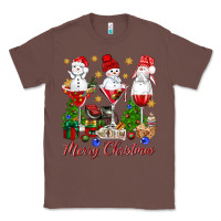 Chestnut Merry Christmas wine and cocktails Classic Tee - NancyCooperArtShop