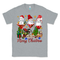 Heather Grey Merry Christmas wine and cocktails Classic Tee - NancyCooperArtShop