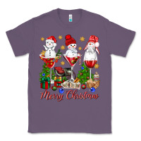 Lavender Merry Christmas wine and cocktails Classic Tee - NancyCooperArtShop