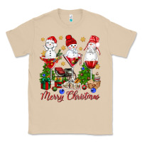 Mushroom Merry Christmas wine and cocktails Classic Tee - NancyCooperArtShop