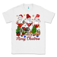 White Merry Christmas wine and cocktails Classic Tee - NancyCooperArtShop