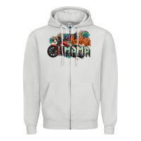 Dove Grey Badass Mama motorcycle Zipper Hoodie - HowdyJamesFarm