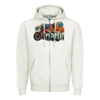 Oatmeal Heather Badass Mama motorcycle Zipper Hoodie - HowdyJamesFarm
