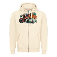 Sandshell Badass Mama motorcycle Zipper Hoodie - HowdyJamesFarm