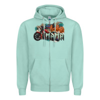 Seafoam Badass Mama motorcycle Zipper Hoodie - HowdyJamesFarm