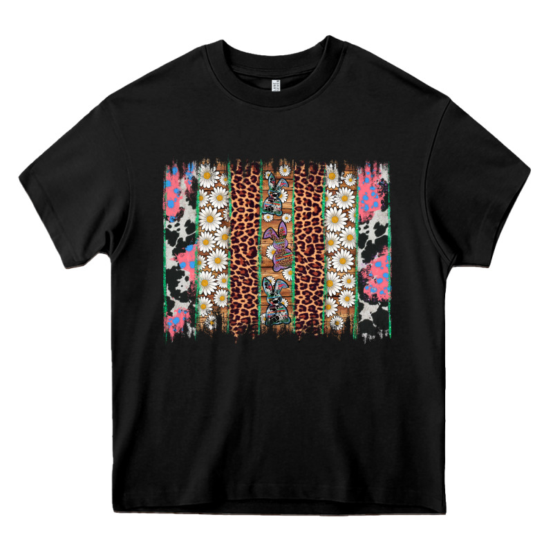 Easter Leopard Cowhide Bunny Brush Stroke Heavy Core Tee by Artiststas | Teevron