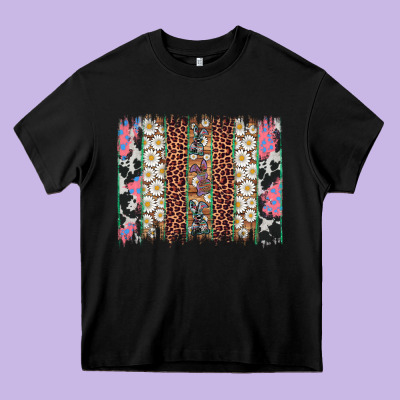Easter Leopard Cowhide Bunny Brush Stroke Heavy Core Tee Designed By Artiststas