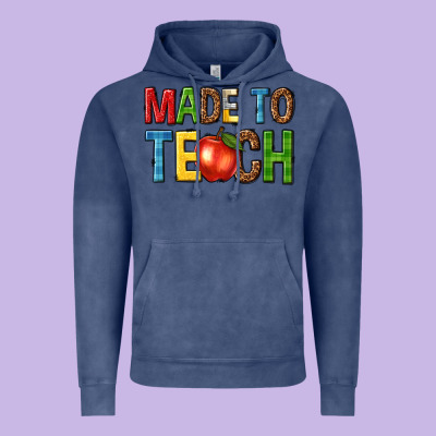 Made To Teach Vintage Hoodie Designed By Nancycooperartshop