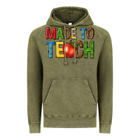 Vintage Olive made to teach Vintage Hoodie - NancyCooperArtShop