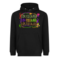 Black louisiana louisiana louisiana mardi gras Heavyweight Hoodie - OliviaCreatesArt
