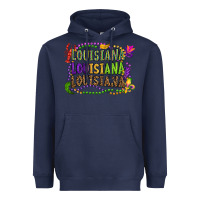 Navy louisiana louisiana louisiana mardi gras Heavyweight Hoodie - OliviaCreatesArt