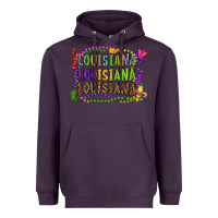 Plum louisiana louisiana louisiana mardi gras Heavyweight Hoodie - OliviaCreatesArt