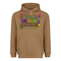 Louisiana Louisiana Louisiana Mardi Gras Heavyweight Hoodie | Teevron
